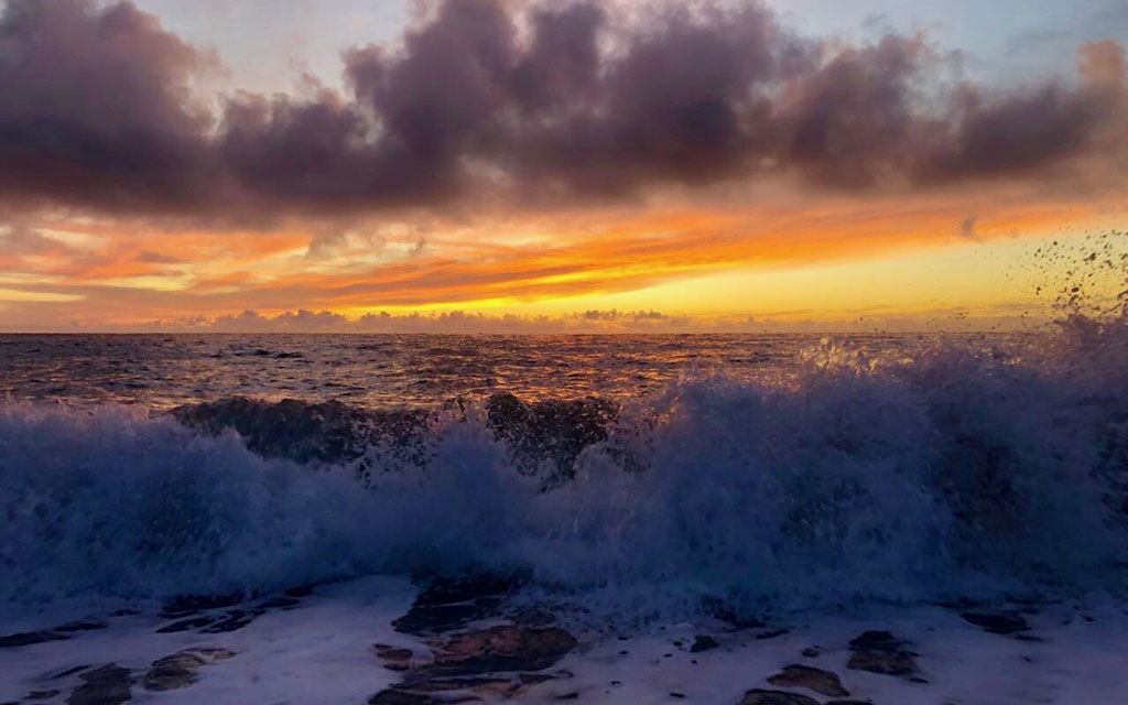 Sonnenuntergang über dem Meer